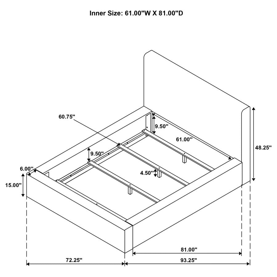 Rebecca Faux Fur Upholstered Queen Bed – Cream