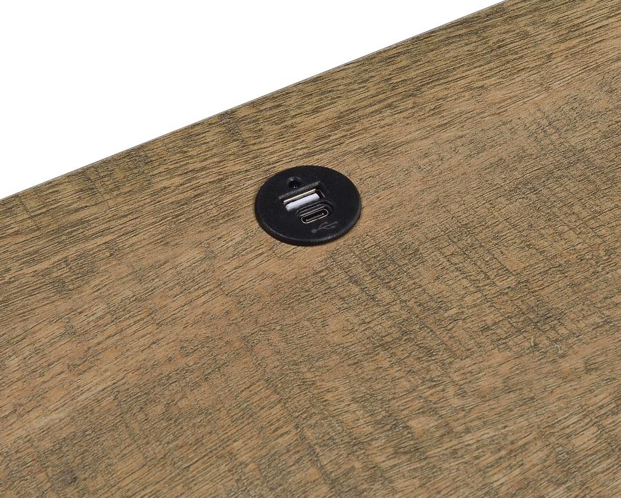 Westpark 2-Drawer Nightstand with LED Lighting & USB Charging – Mango