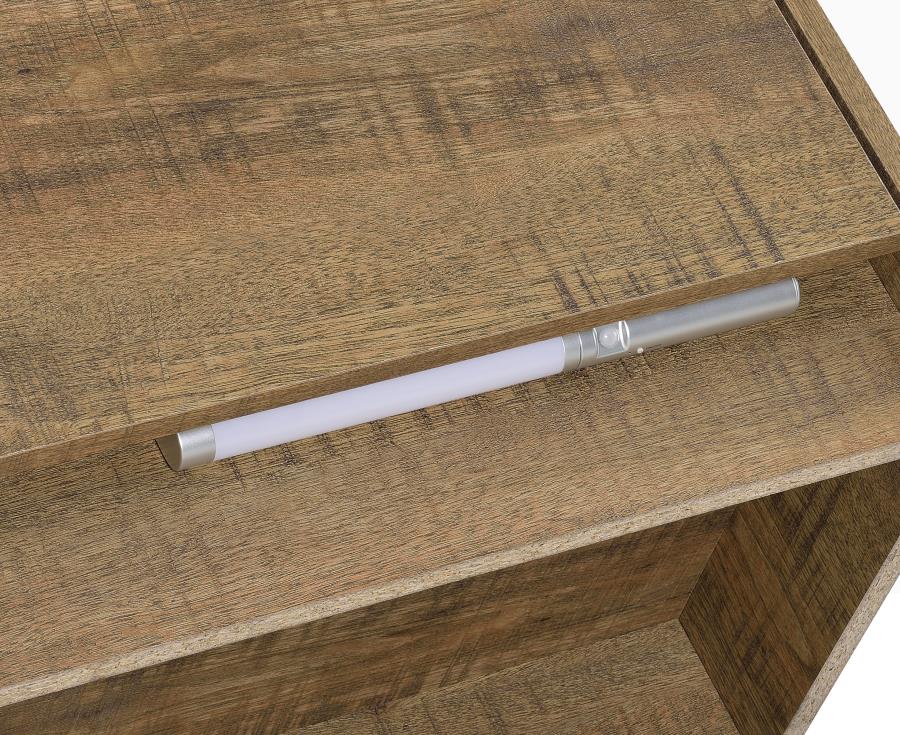 Westpark 2-Drawer Nightstand with LED Lighting & USB Charging – Mango