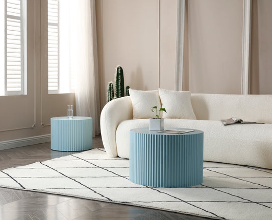 MDF Nesting Table Set of 2 - Light Blue - detail view 7