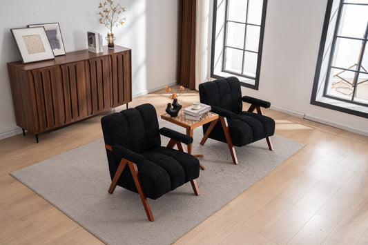 Mid-Century Modern Accent Chair in Black