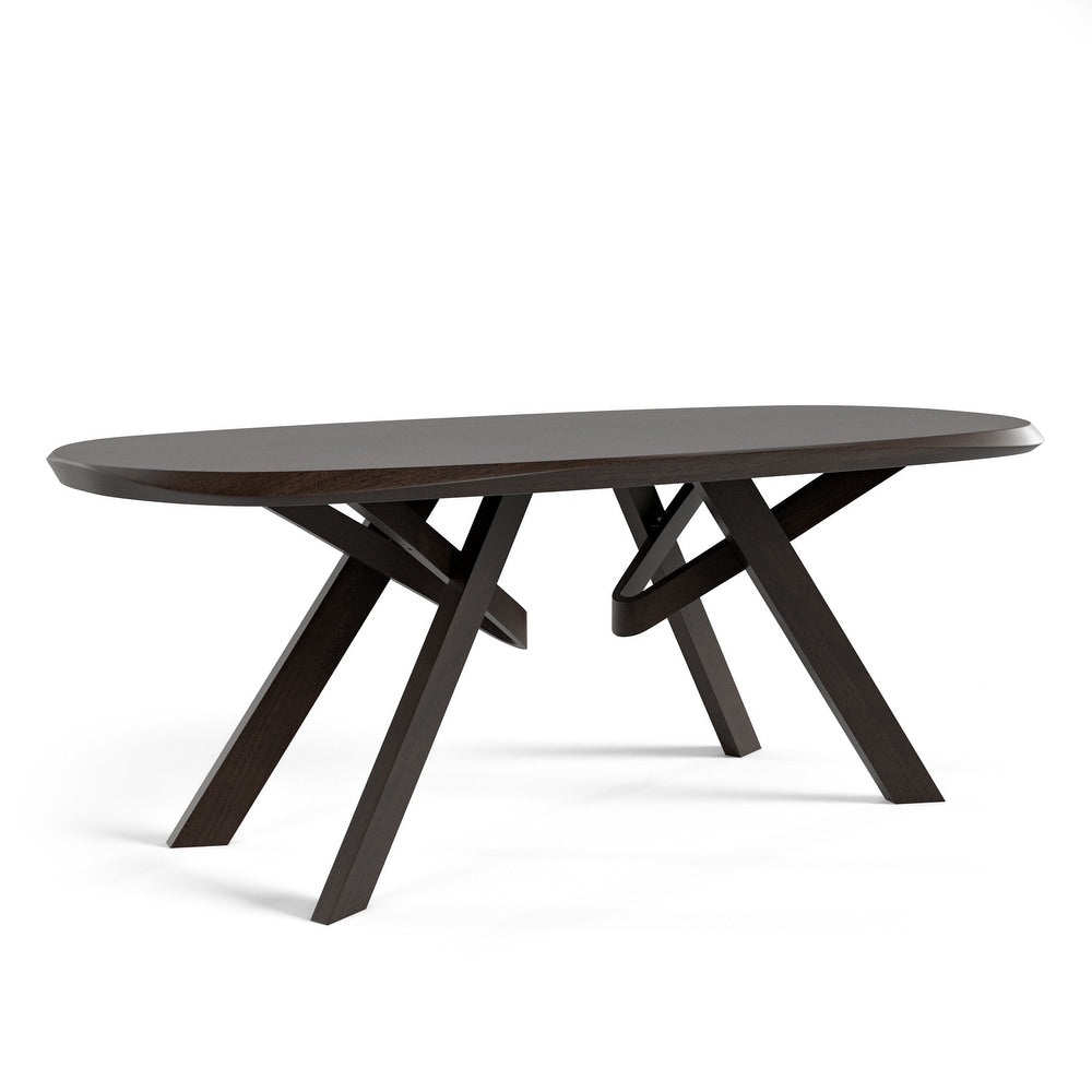 Sargans 7-Piece Black Hand Finished Dining Set