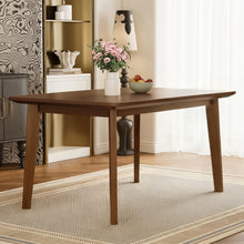Rustic Farmhouse Dining Table - Solid Wood Frame, Minimalist Modern Dining Table for Dining Room - detail view 2