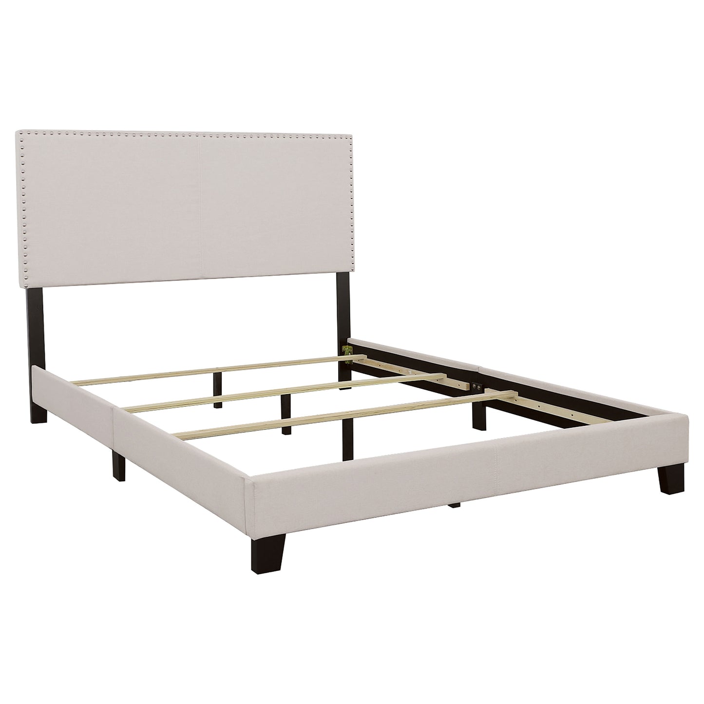 Boyd Upholstered Twin Panel Bed – Ivory