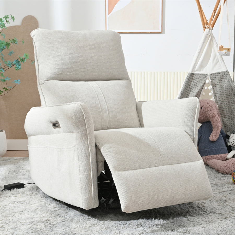 270° Power Swivel Rocker Recliner Chair for Adults - Light Gray - primary color shot