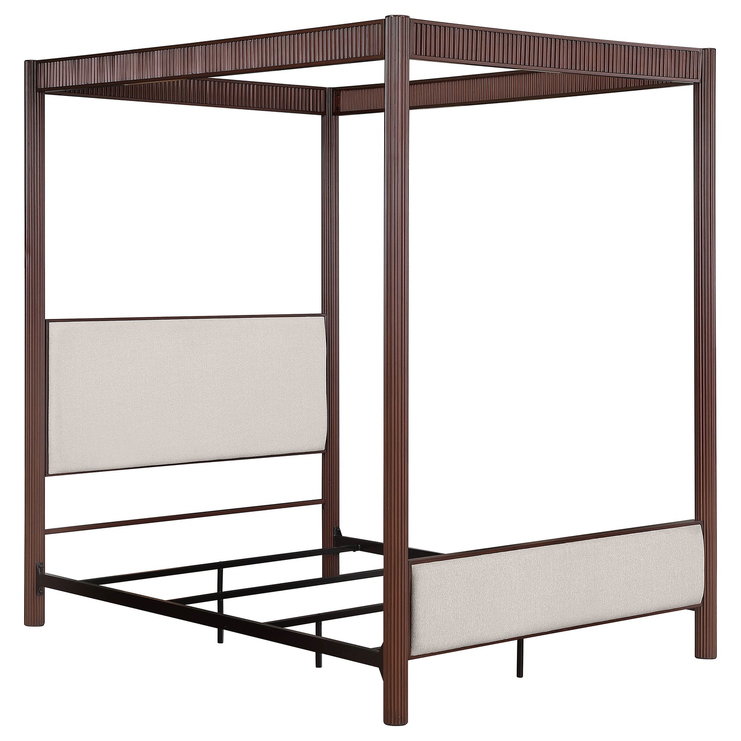 Zimmerlee 89-inch Metal King Canopy Bed Rust Brown