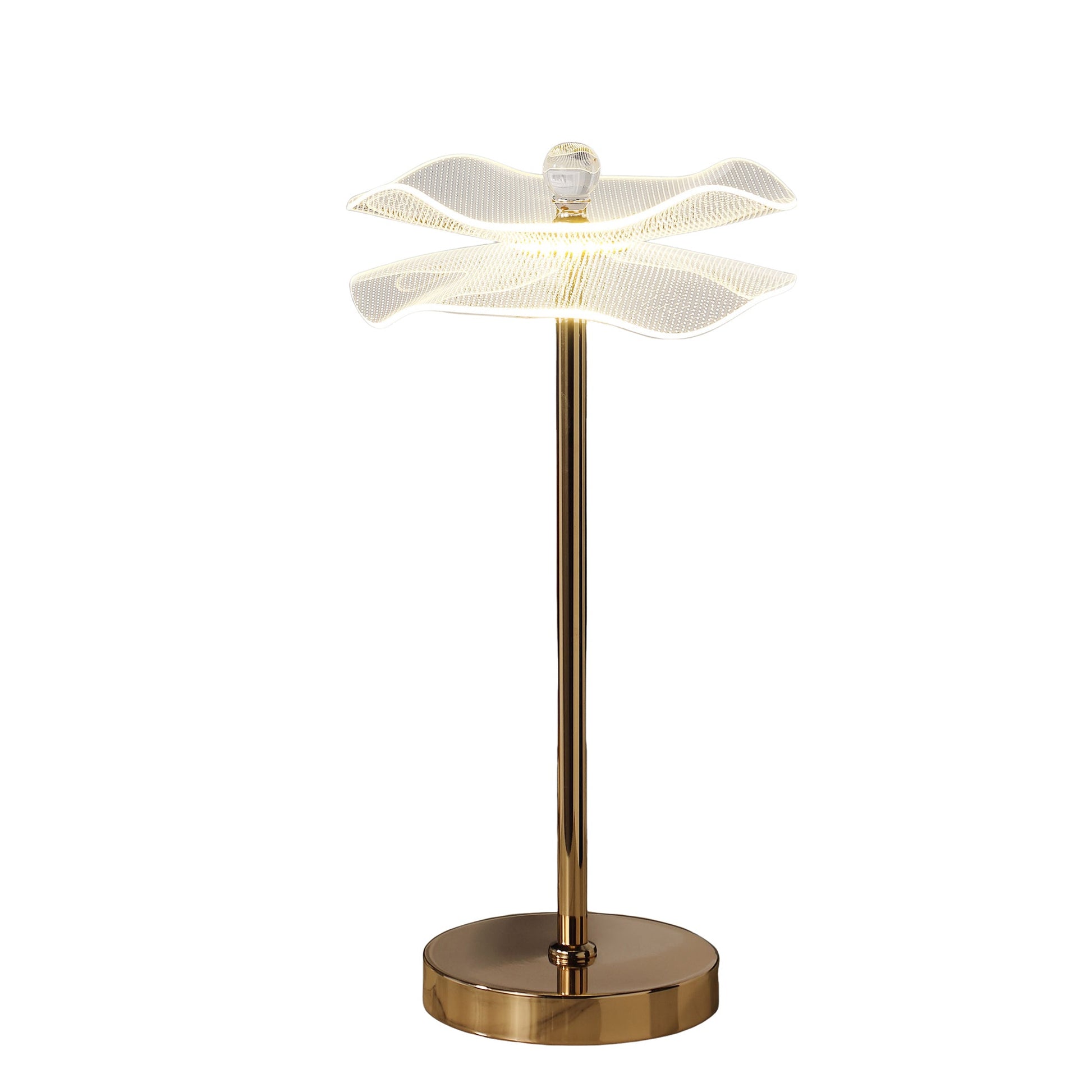 Led Acrylic Copper Gold Luminaire Table Lamp