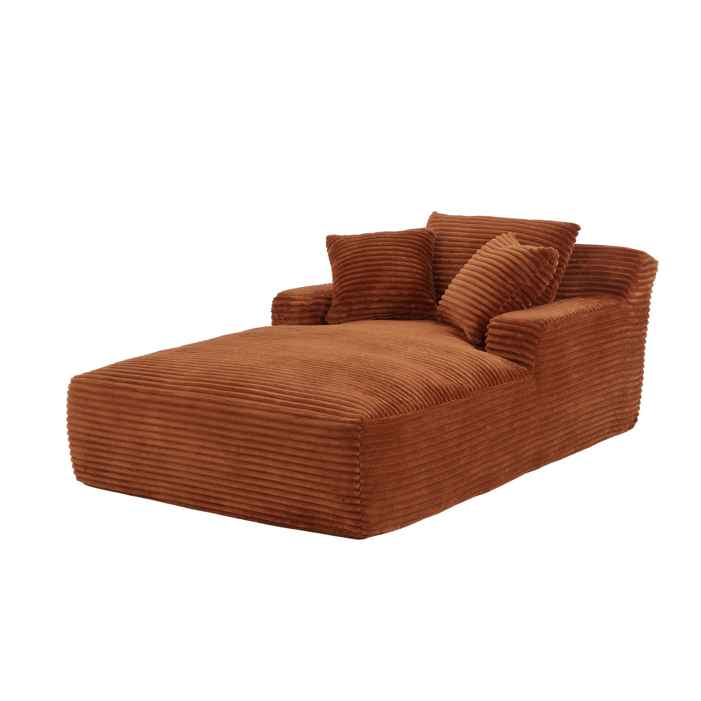 Oversized Chaise Lounge Chair Indoor - Orange - detail view 4