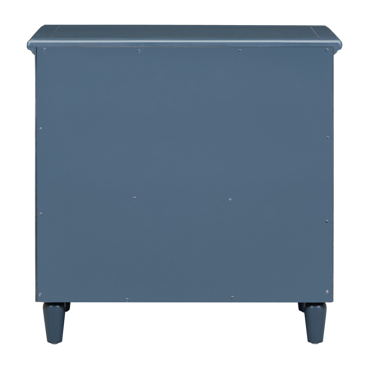 Blue Glider Nesting Tables with Wood Legs - detail view 7