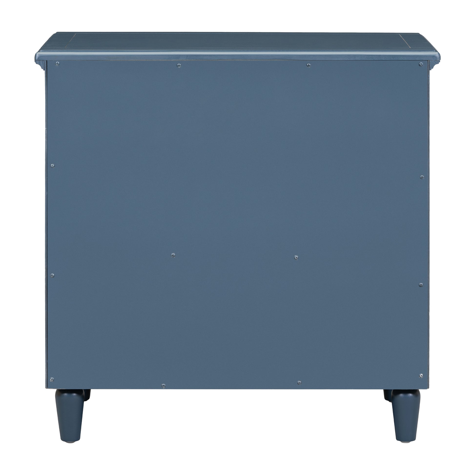 Blue Glider Nesting Tables with Wood Legs - detail view 7
