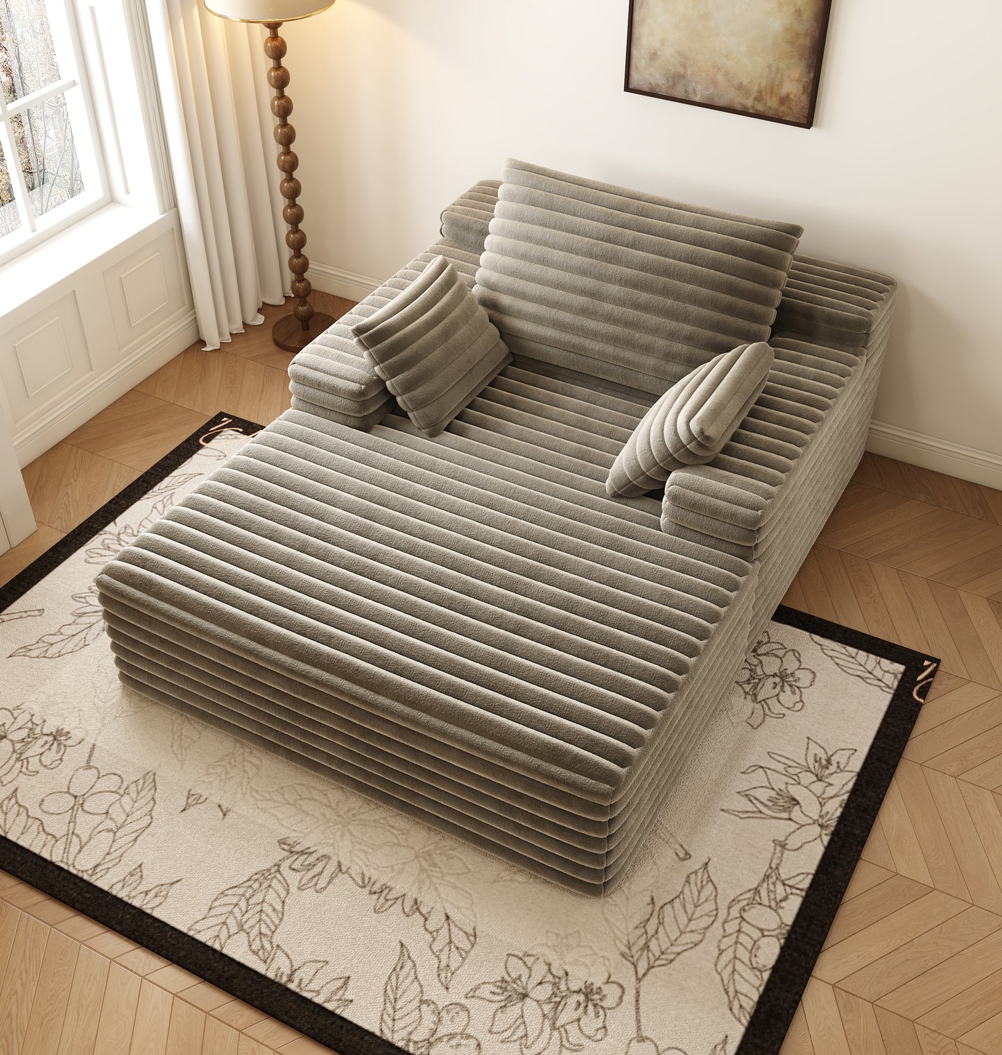 Chaise Lounge Chair Indoor - Camel - detail view 3