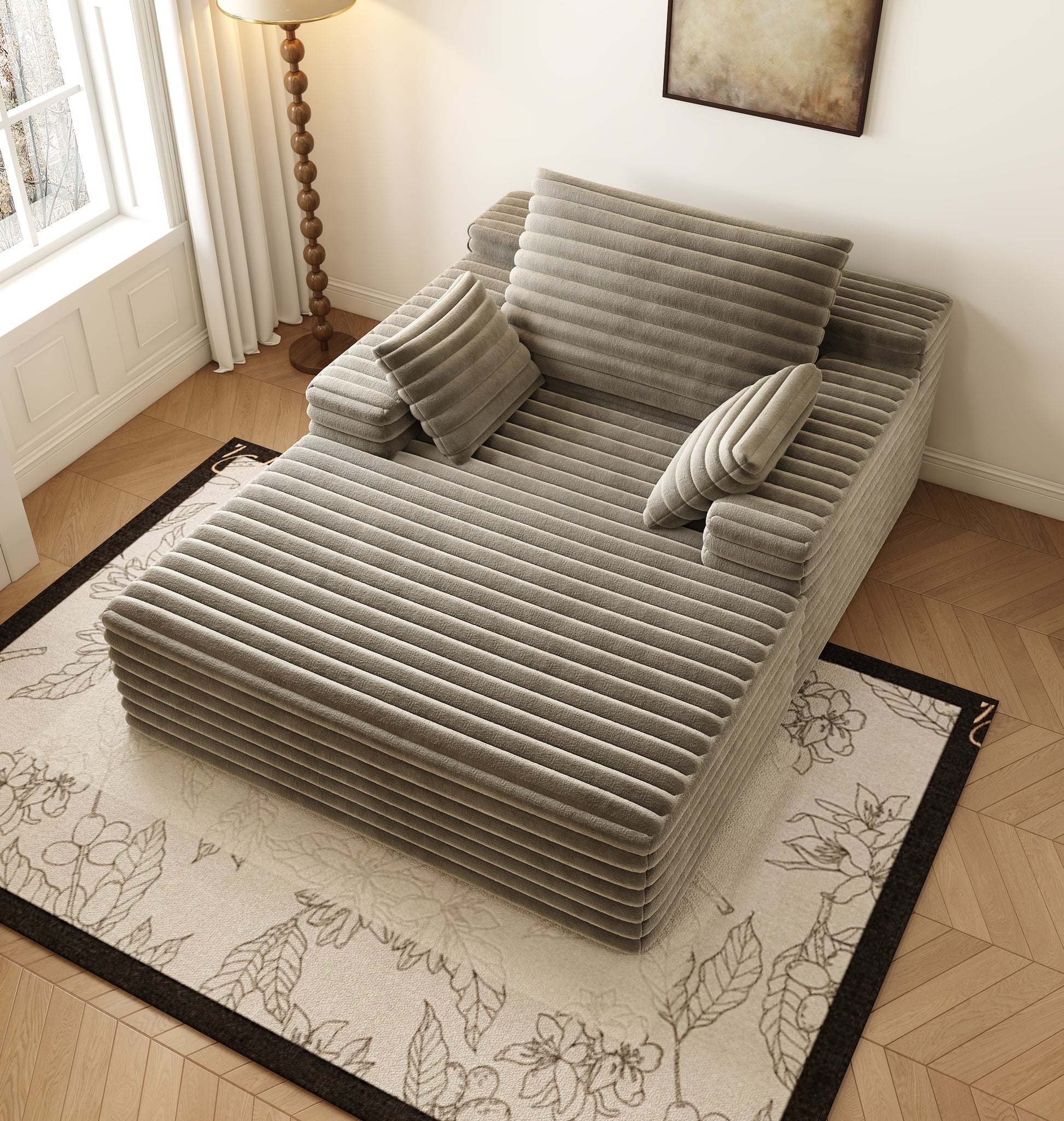 Chaise Lounge Chair Indoor - Camel - detail view 3