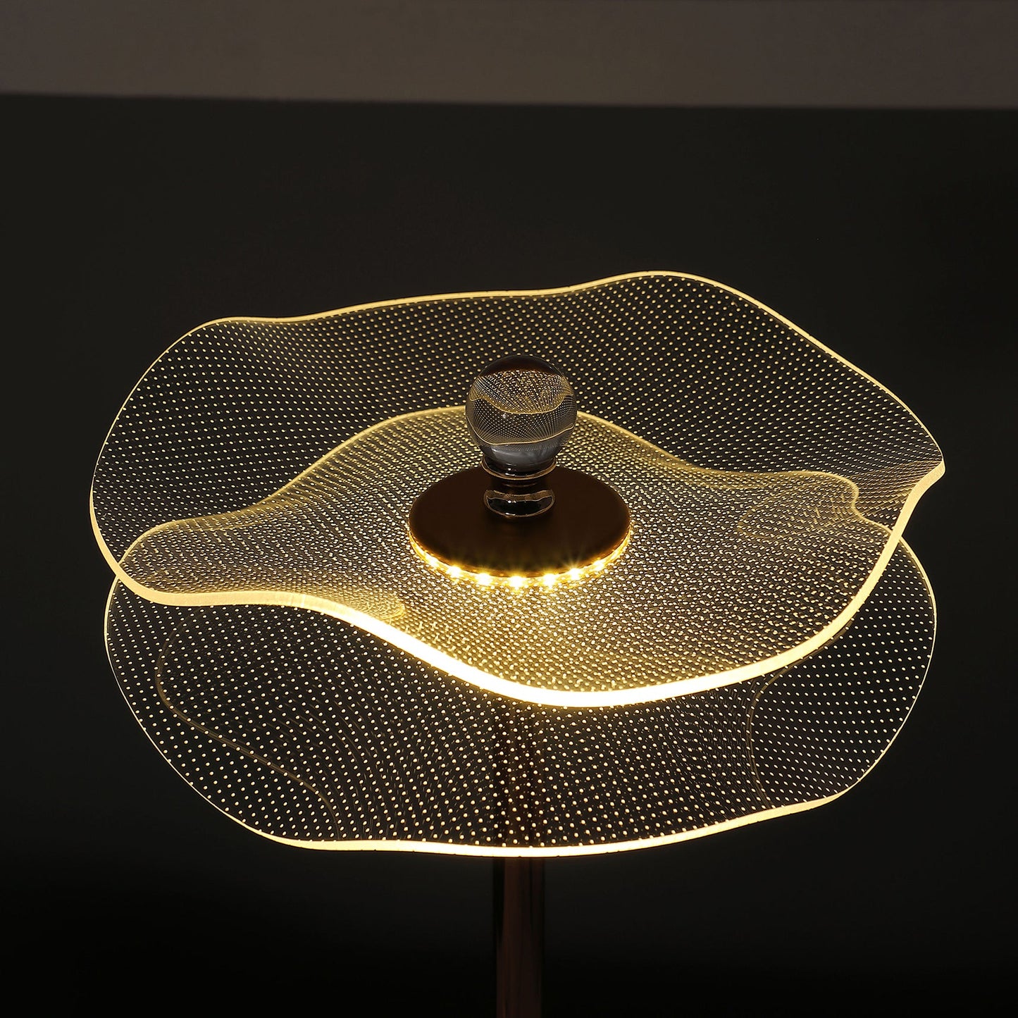 Led Acrylic Copper Gold Luminaire Table Lamp