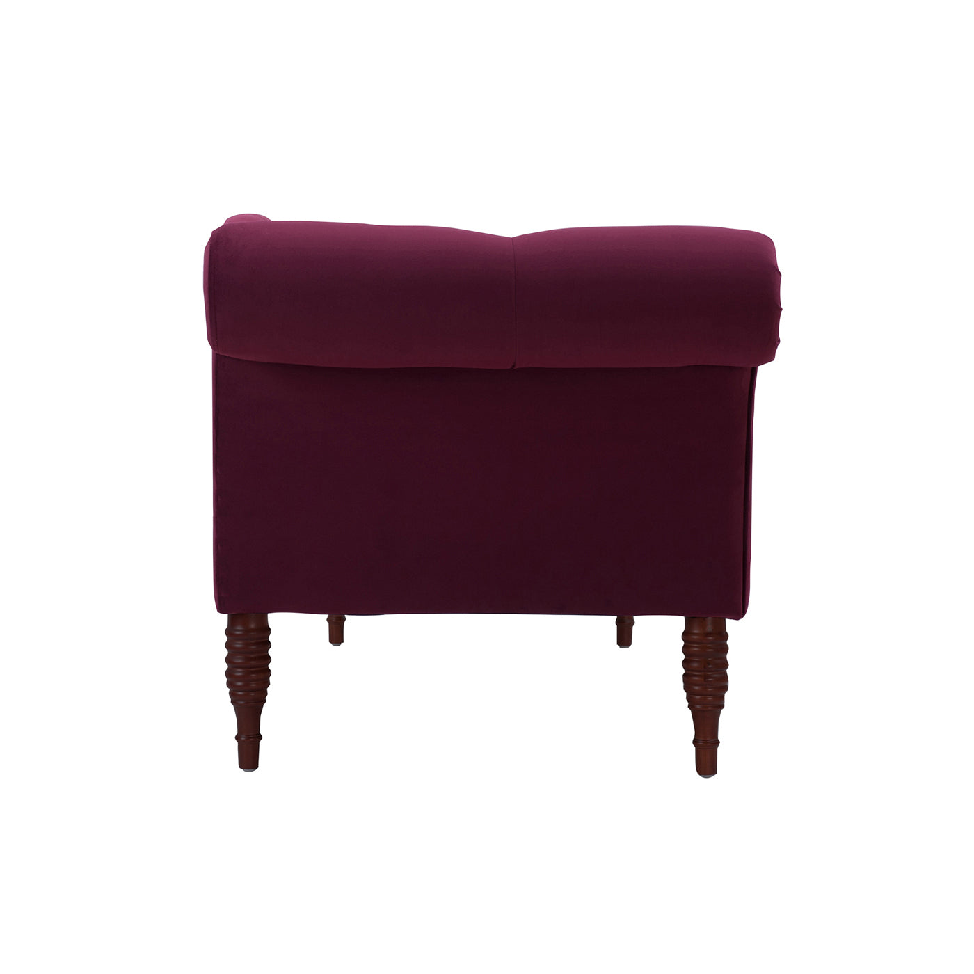 Samuel Tufted Roll Arm Chaise Lounge - Burgundy - detail view 7