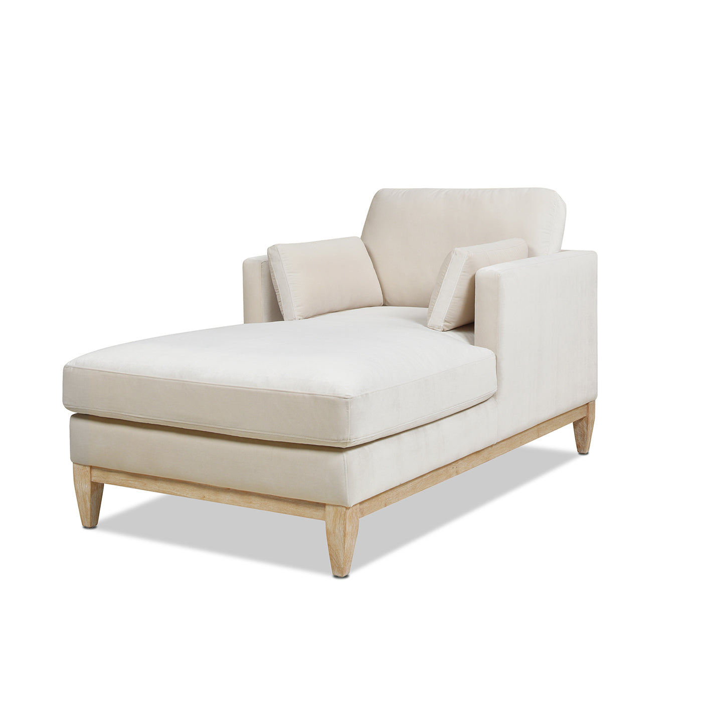 Knox 65' Modern Farmhouse Chaise Lounge Chair - Beige - detail view 4