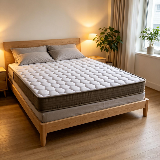 6" Soft-Medium Firmness Pocket Spring Mattress - Pocket Coil Mattress - White - detail view 2
