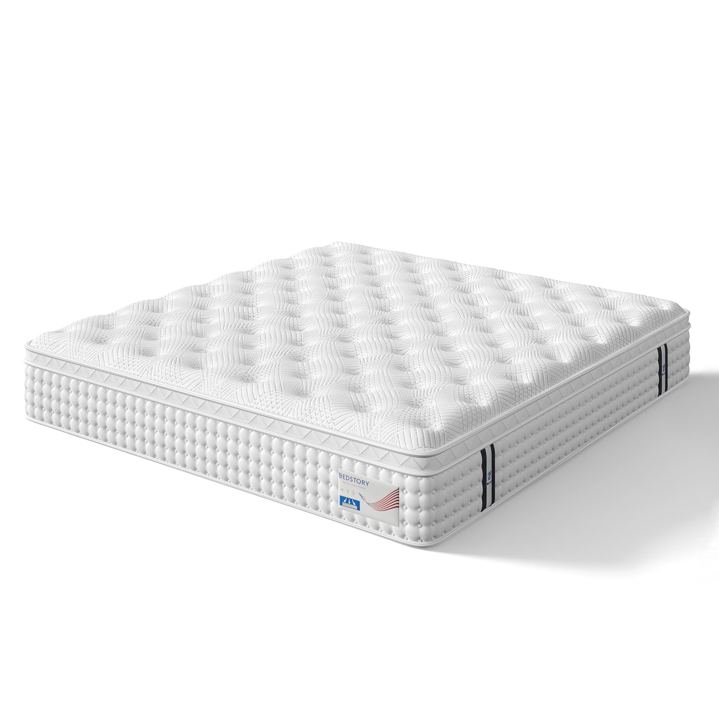 12 Inch King Hybrid Mattress – Memory Foam & Pocket Spring Bed – Medium Firm Comfort, Spine Support, Quiet & Breathable