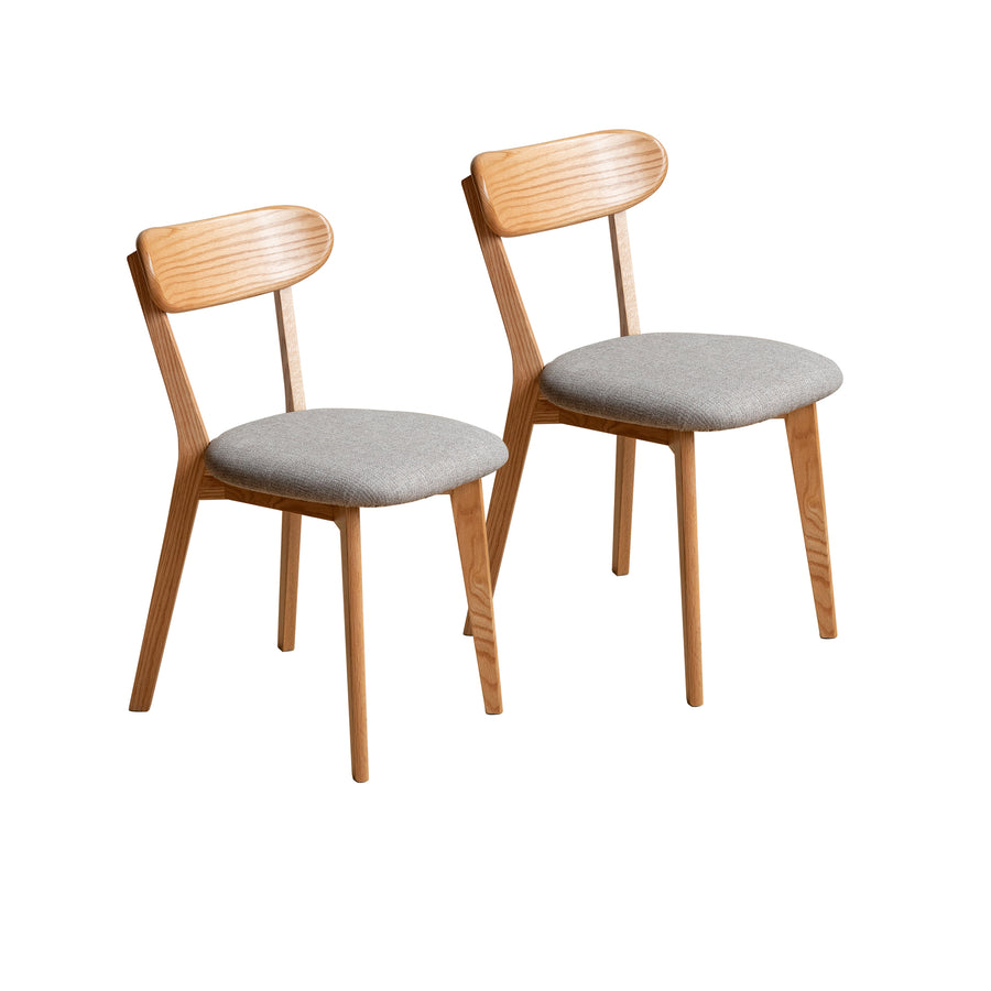 (set of 2 Pcs) Dining Chair Wooden FAS Grade Oak Natural Wood Made in North America 100% Dirt-Free Wood Chair Solid Chair - primary color shot