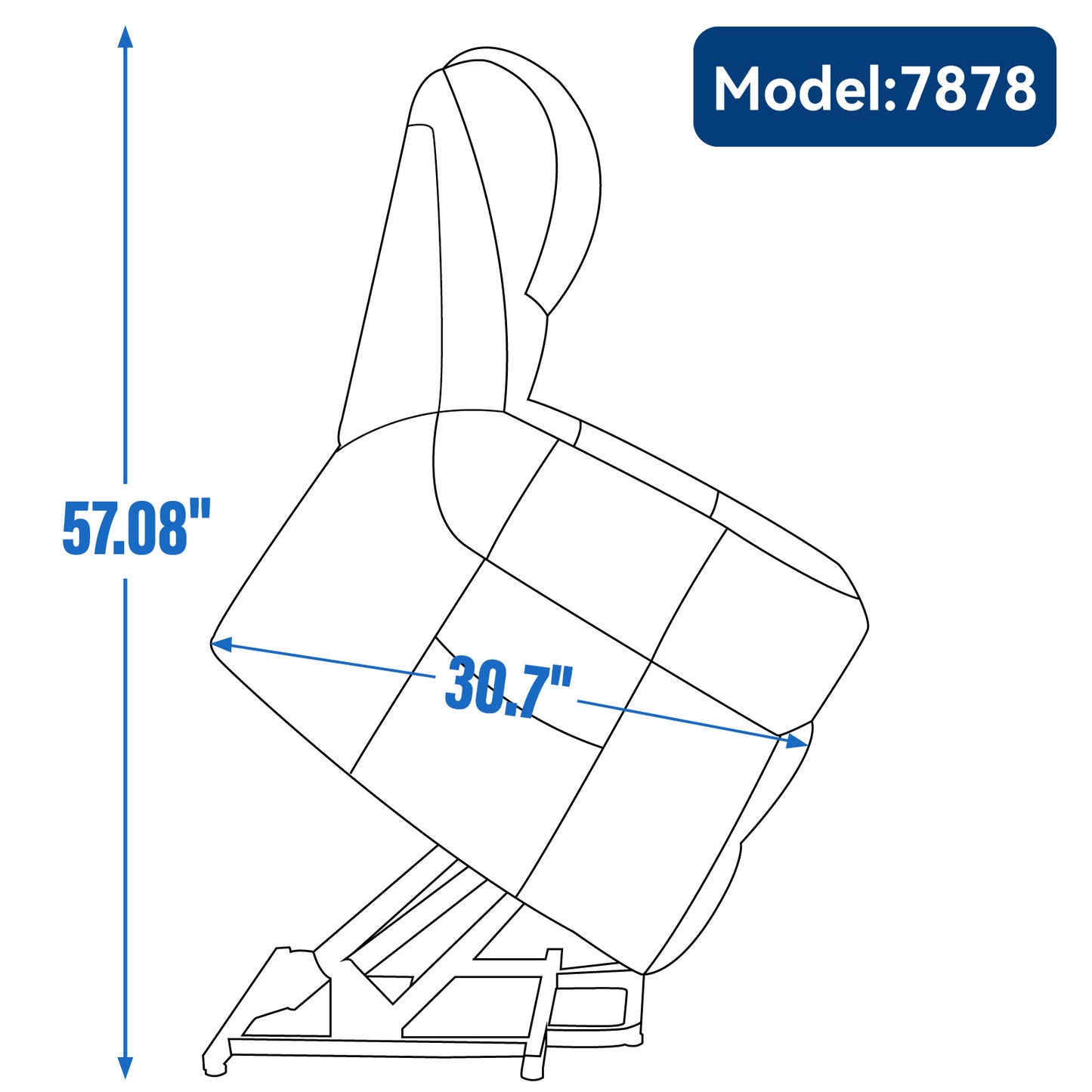 Power Lift Recliner Chair Heat Massage Dual Motor Infinite Position Up to 350 LBS - Grey - detail view 8