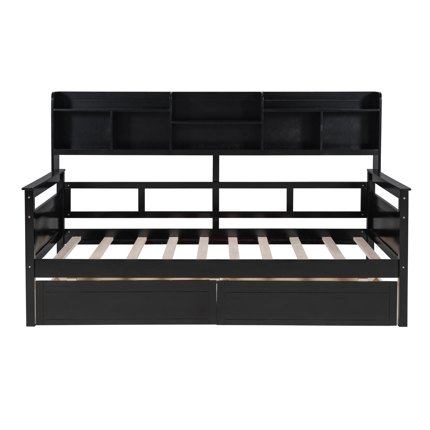 Grover Twin Bookcase Daybed with Trundle, Espresso