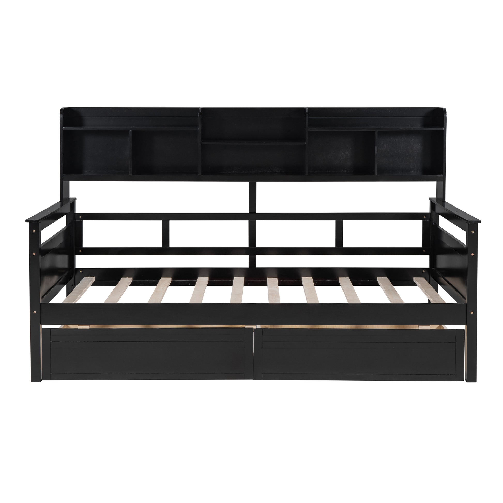 Grover Twin Bookcase Daybed with Trundle, Espresso