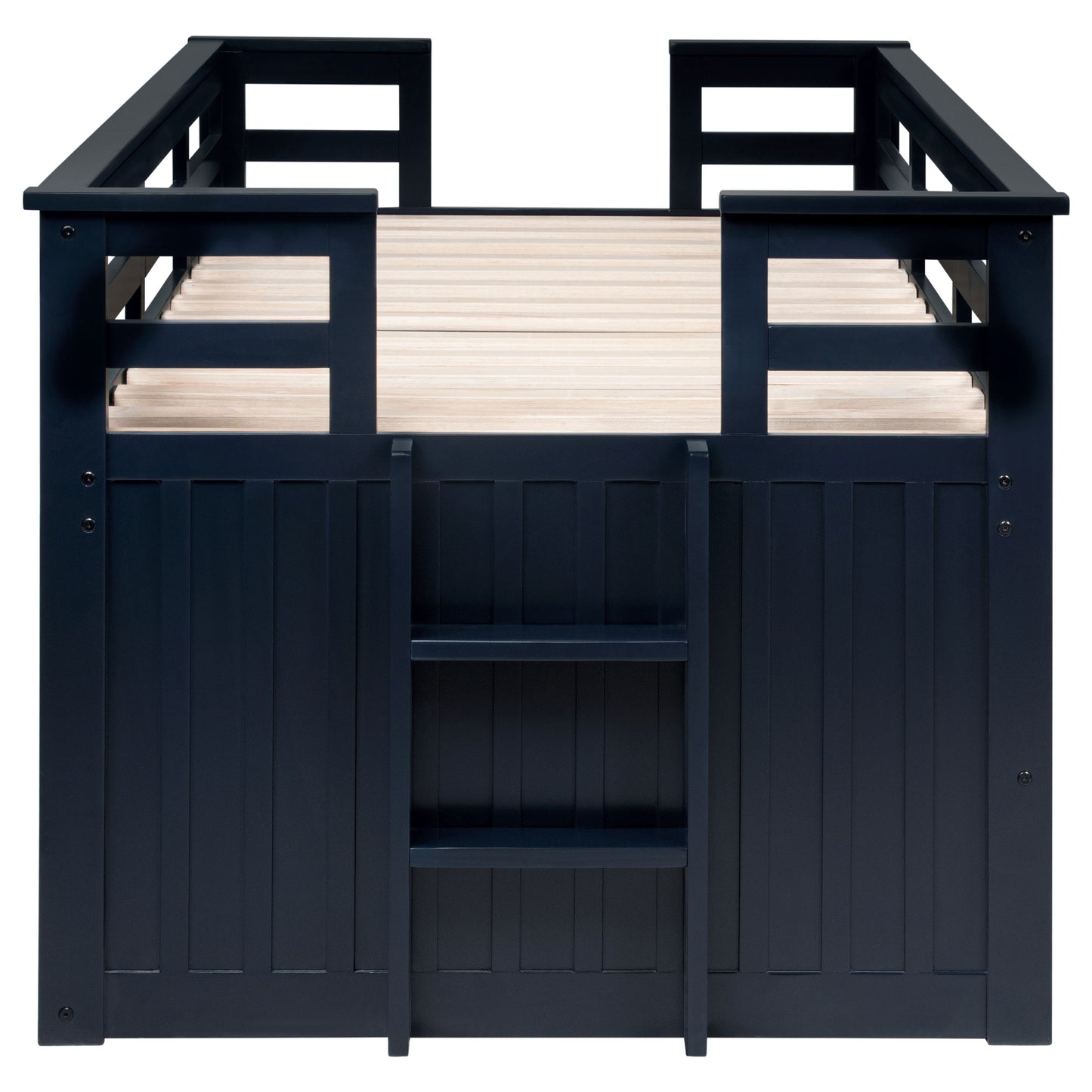 Carlsbad Wood Twin Captain's Bed with Trundle – Navy Blue