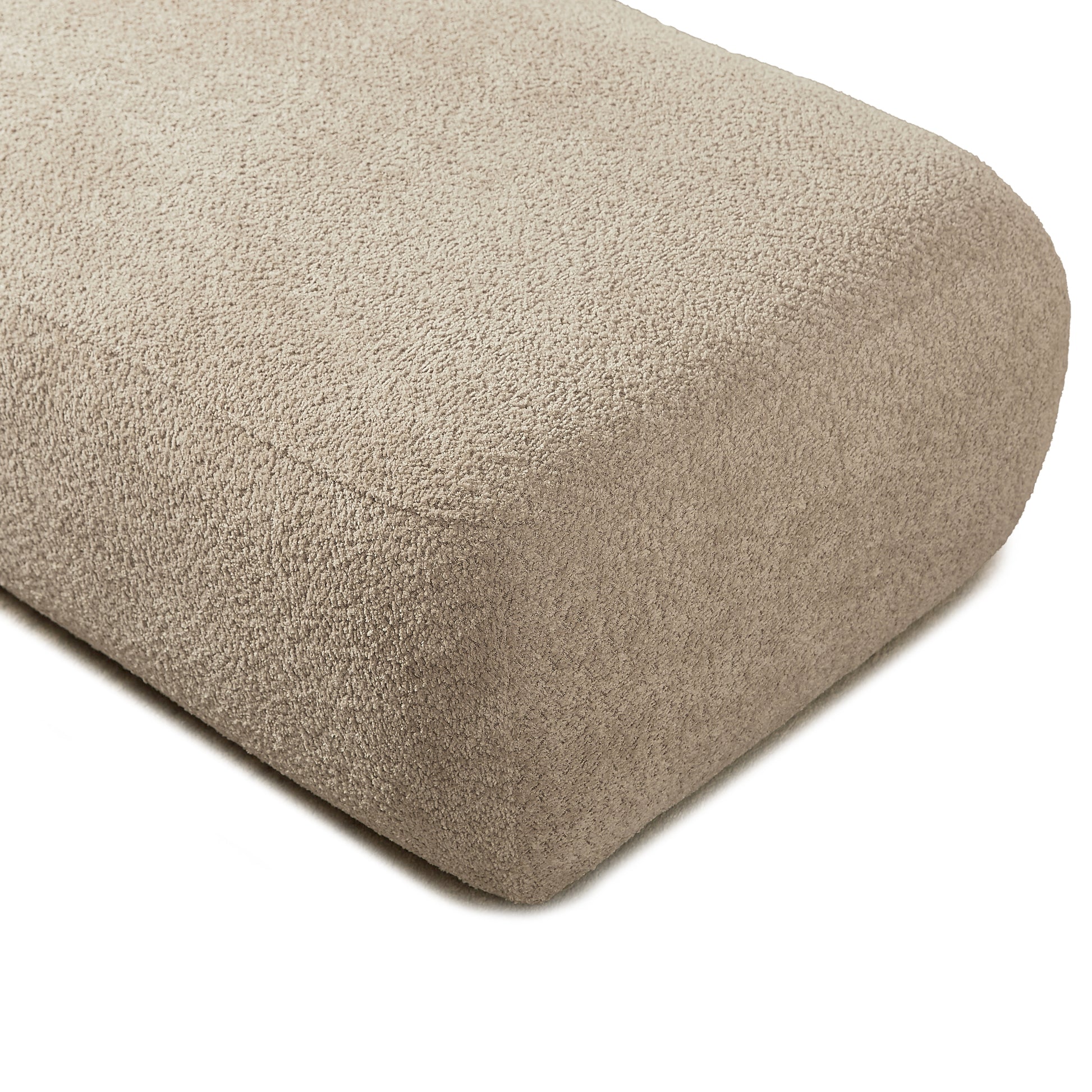 Upholstered Chaise Lounge - Camel - detail view 5