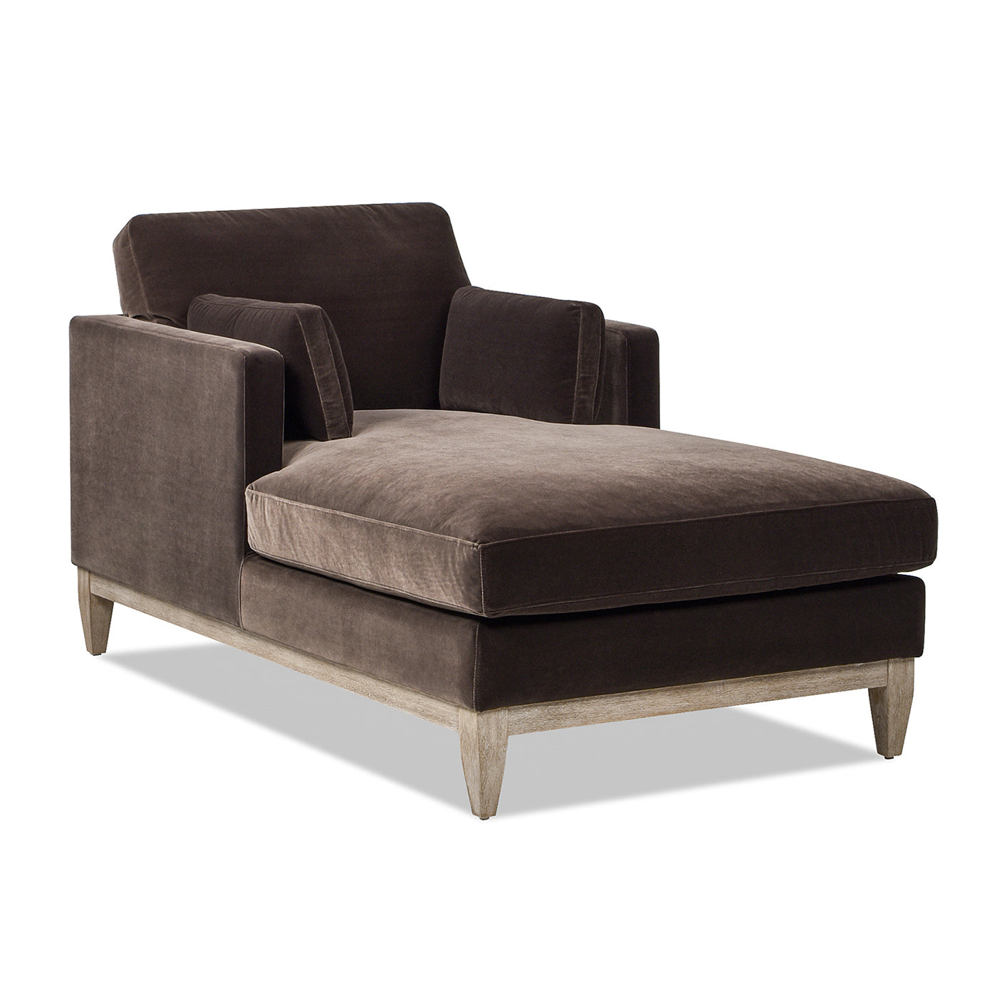 Knox 65' Modern Farmhouse Chaise Lounge Chair - Brown - detail view 4