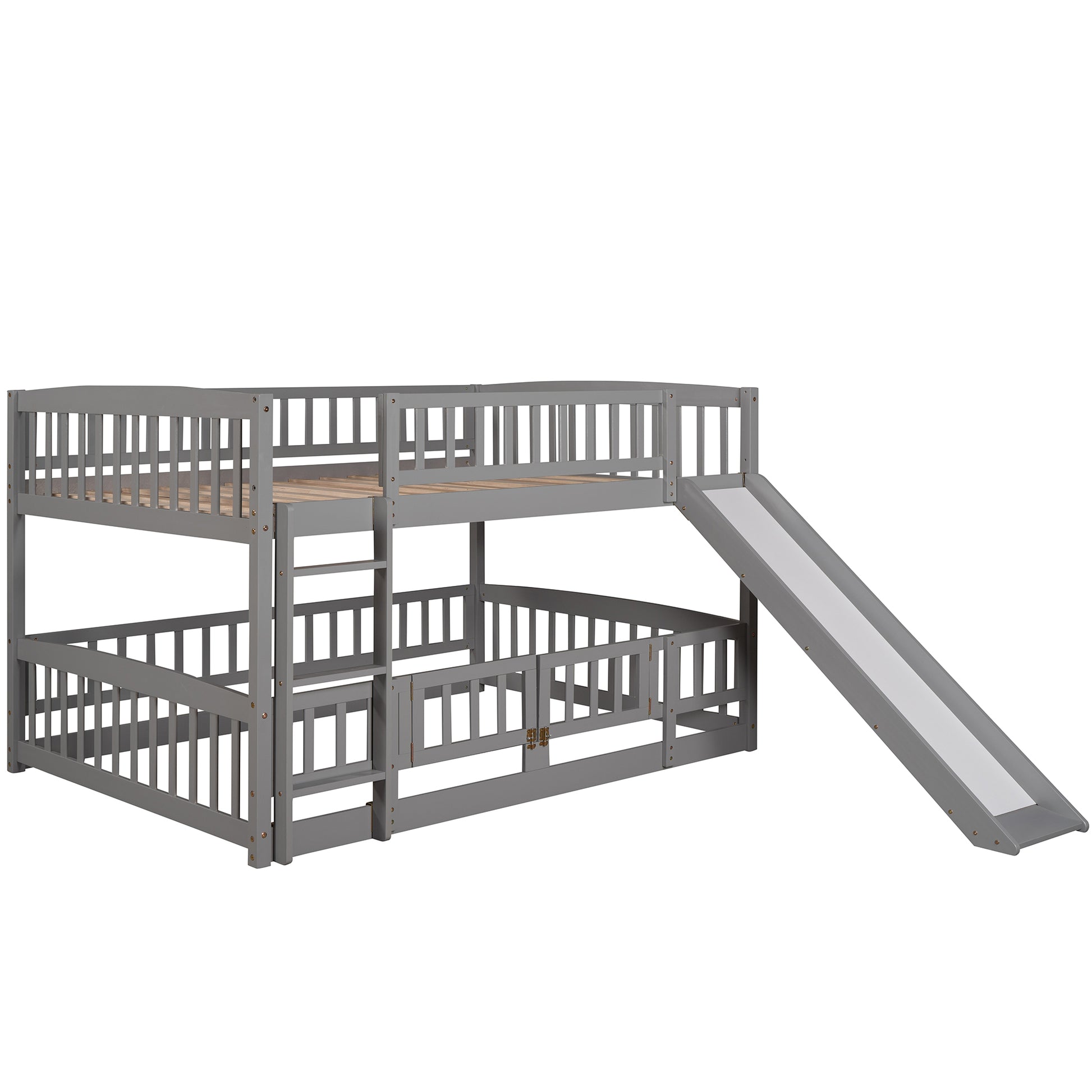 Bunk Bed with Slide - Gray - detail view 6