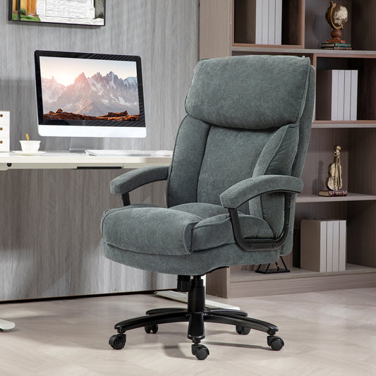Brandon Big & Tall Upholstered Office Chair, Gray