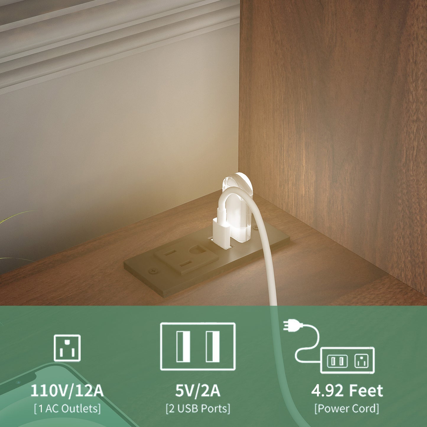 Nightstand with Charging Station - detail view 8