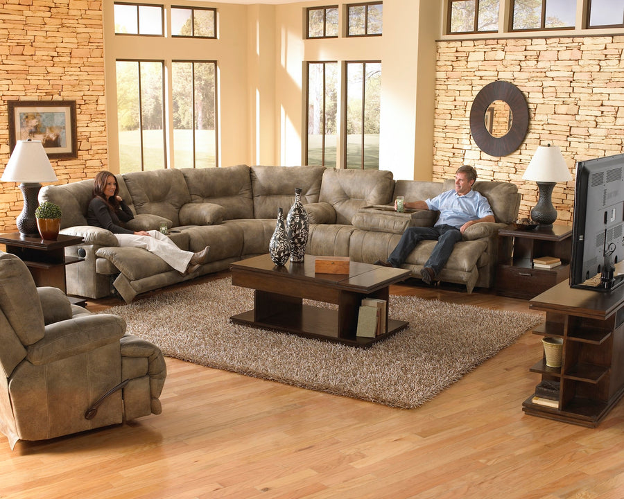 438 Voyager Brandy Oversize Lay-Flat Sectional by Catnapper