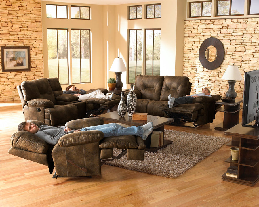 Voyager Oversized Lay-Flat Reclining Sofa Collection (Brandy, Elk, or Slate) By Catnapper – Made in the USA