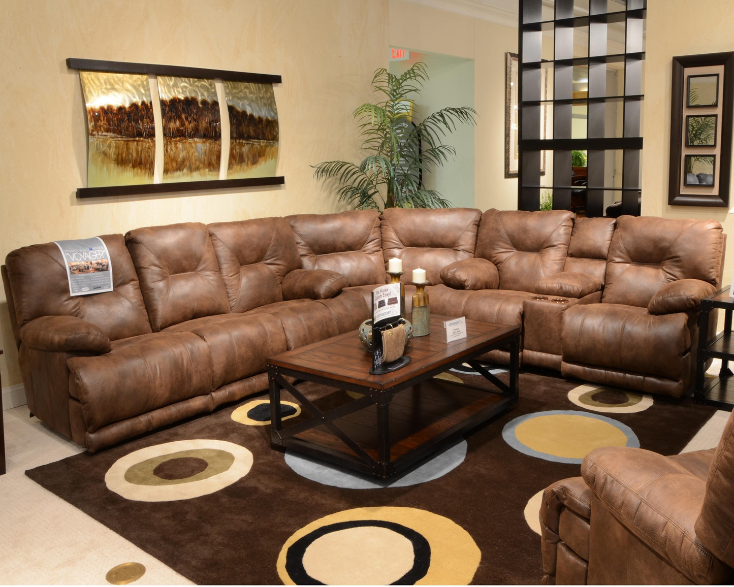 438 Voyager Elk Oversize Lay-Flat Sectional by Catnapper