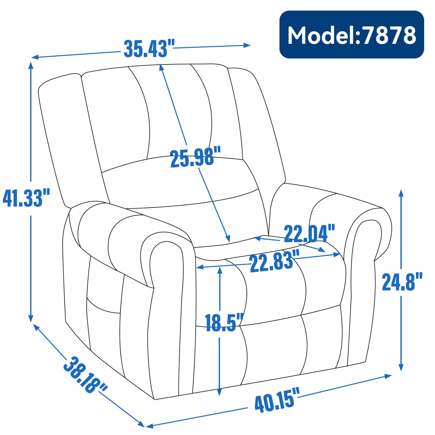 Power Lift Recliner Chair Heat Massage Dual Motor Infinite Position Up to 350 LBS - Grey - detail view 7