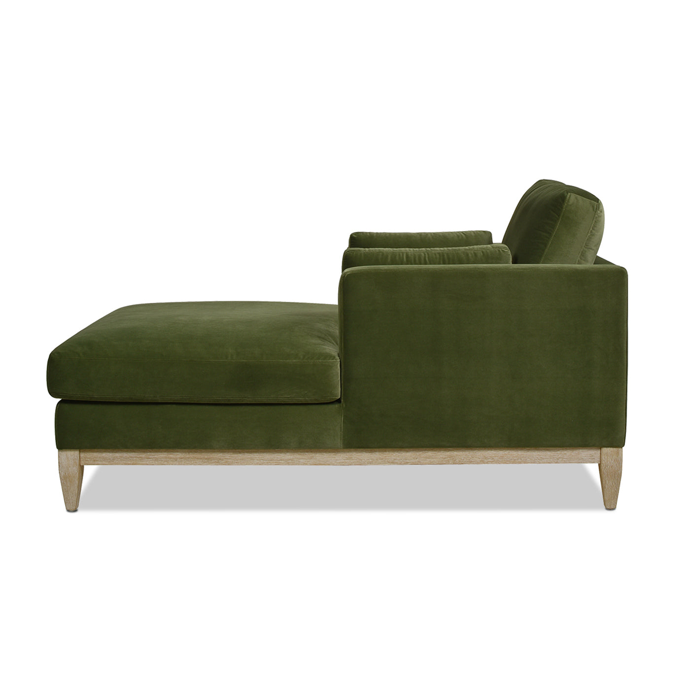 Knox 65' Modern Farmhouse Chaise Lounge Chair - Olive & Green - detail view 7