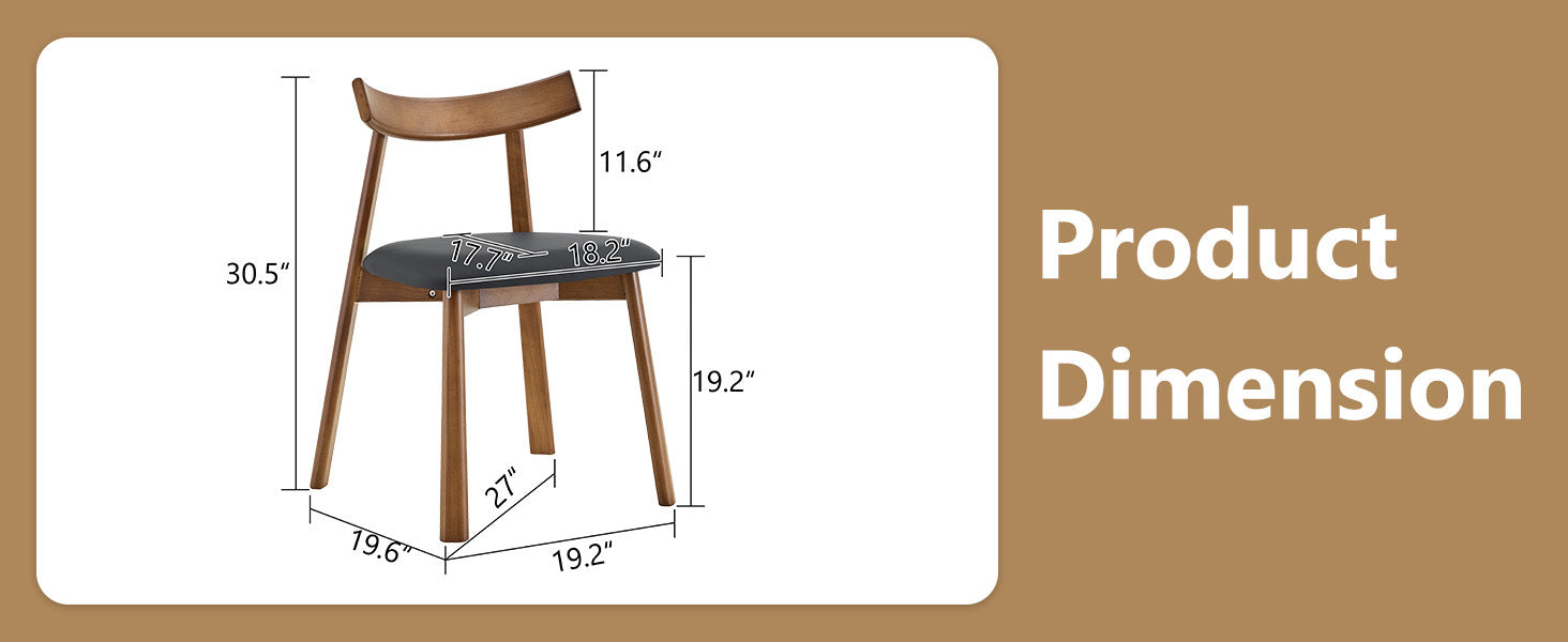 Black Wood Dining Chairs with Gold Legs (set of 2) - detail view 7