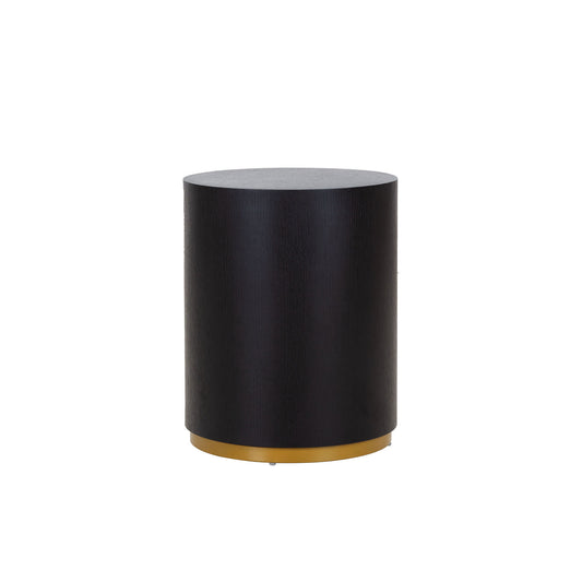 Round Coffee Table Side Table - Black - primary color shot