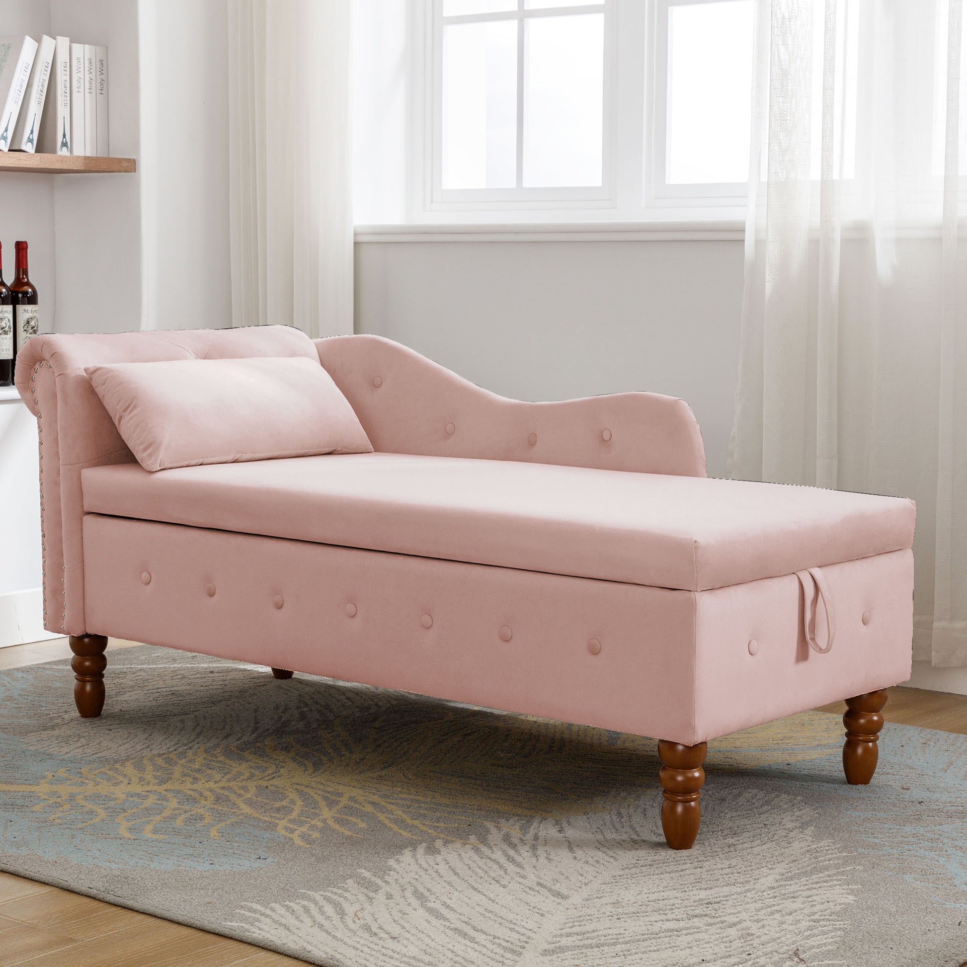 Pink Chaise Lounge Indoor - detail view 2