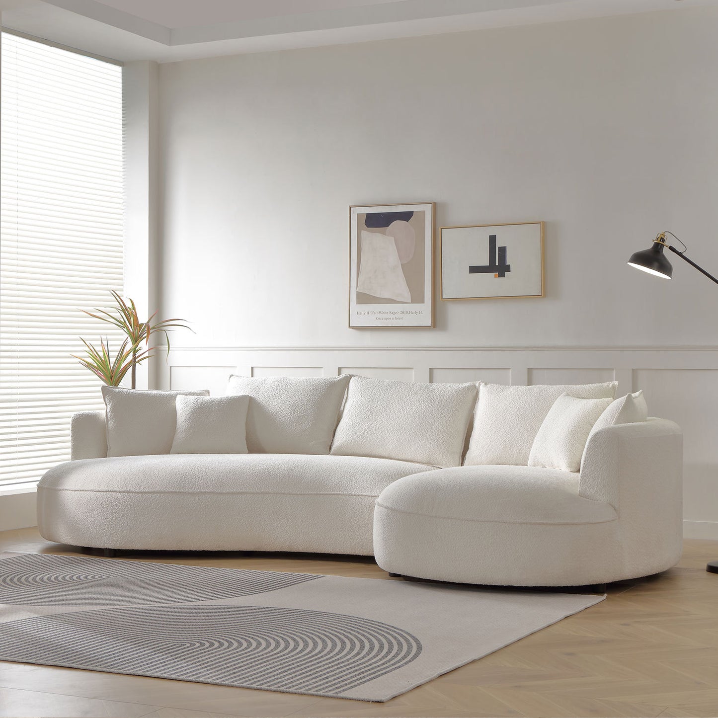 Curved Sectional with Ingenious Shape Beige(same Sku:w876s00301) - detail view 7