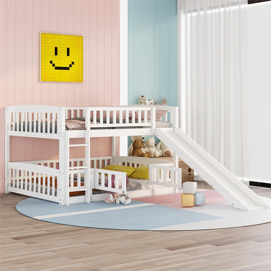 Bunk Bed with Slide - White - primary color shot