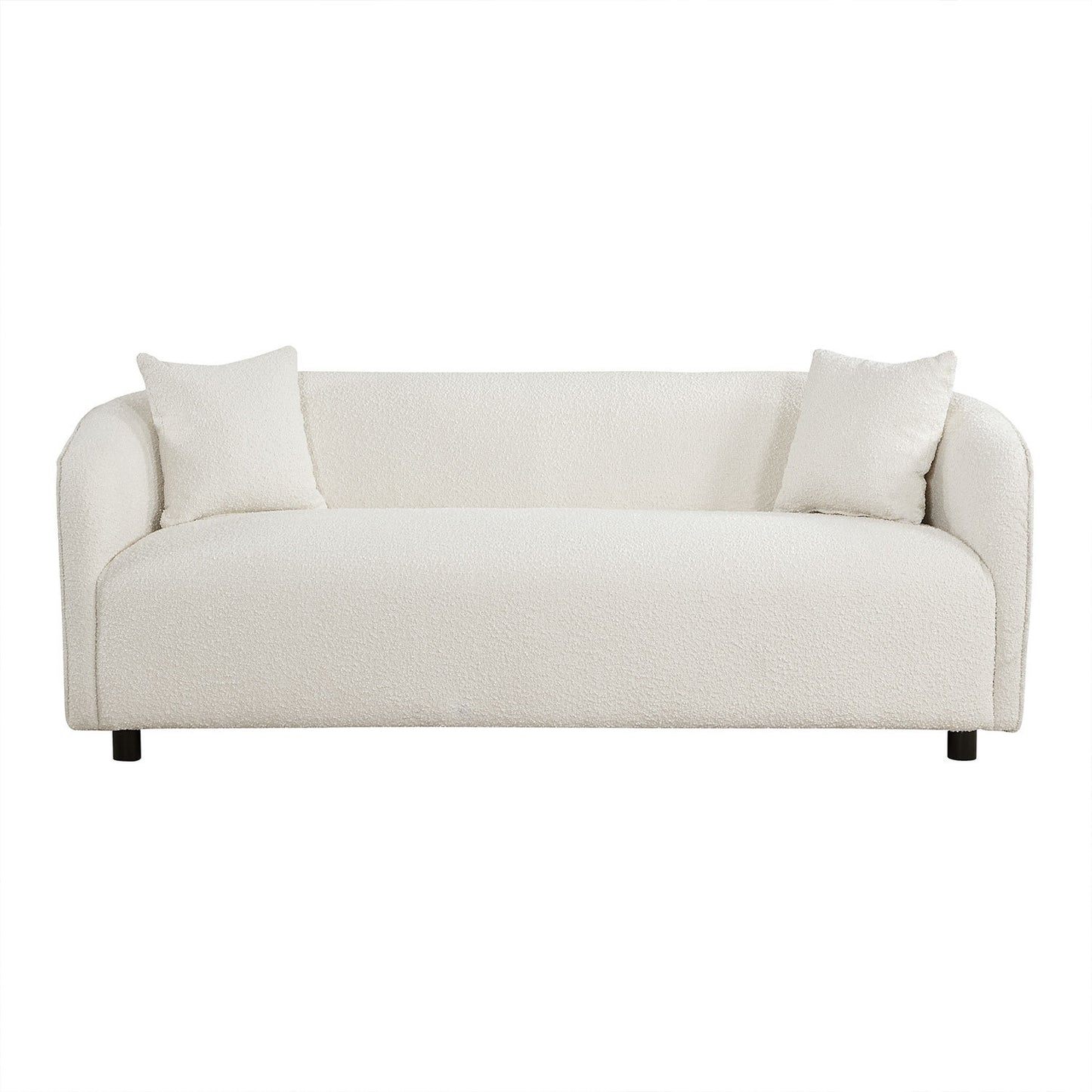Zenobia Modern Boucle Upholstered Sofa, Beige