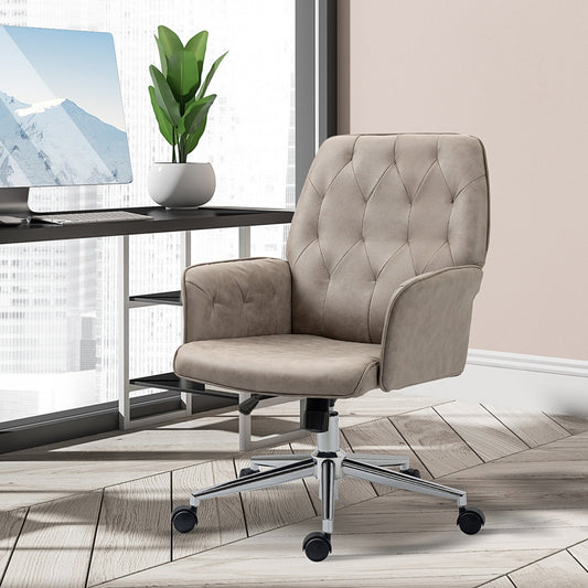Vinsetto Microfiber Office Chair, Light Gray