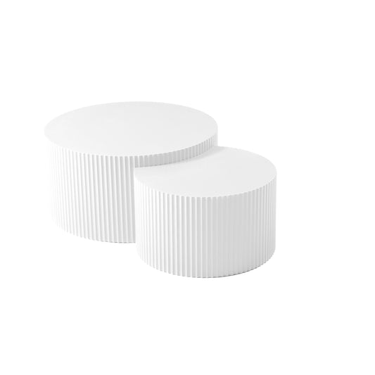 White Nesting Table Set of 2 - primary color shot
