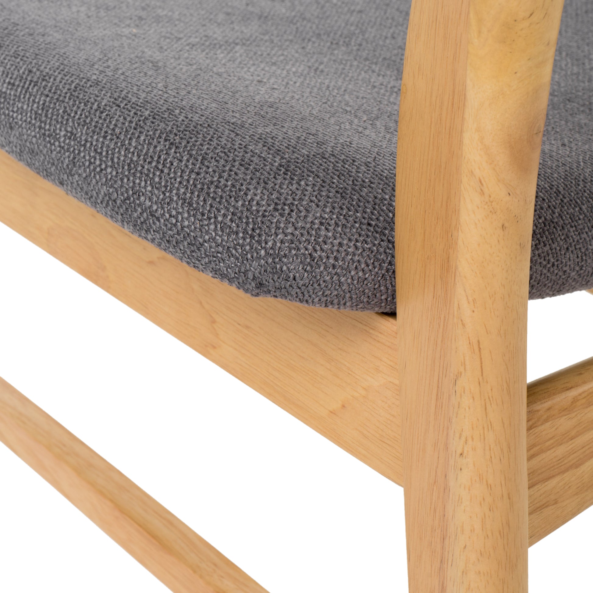 Linda Mid-Century Modern Side Chairs Set of 2 Natural & Gray