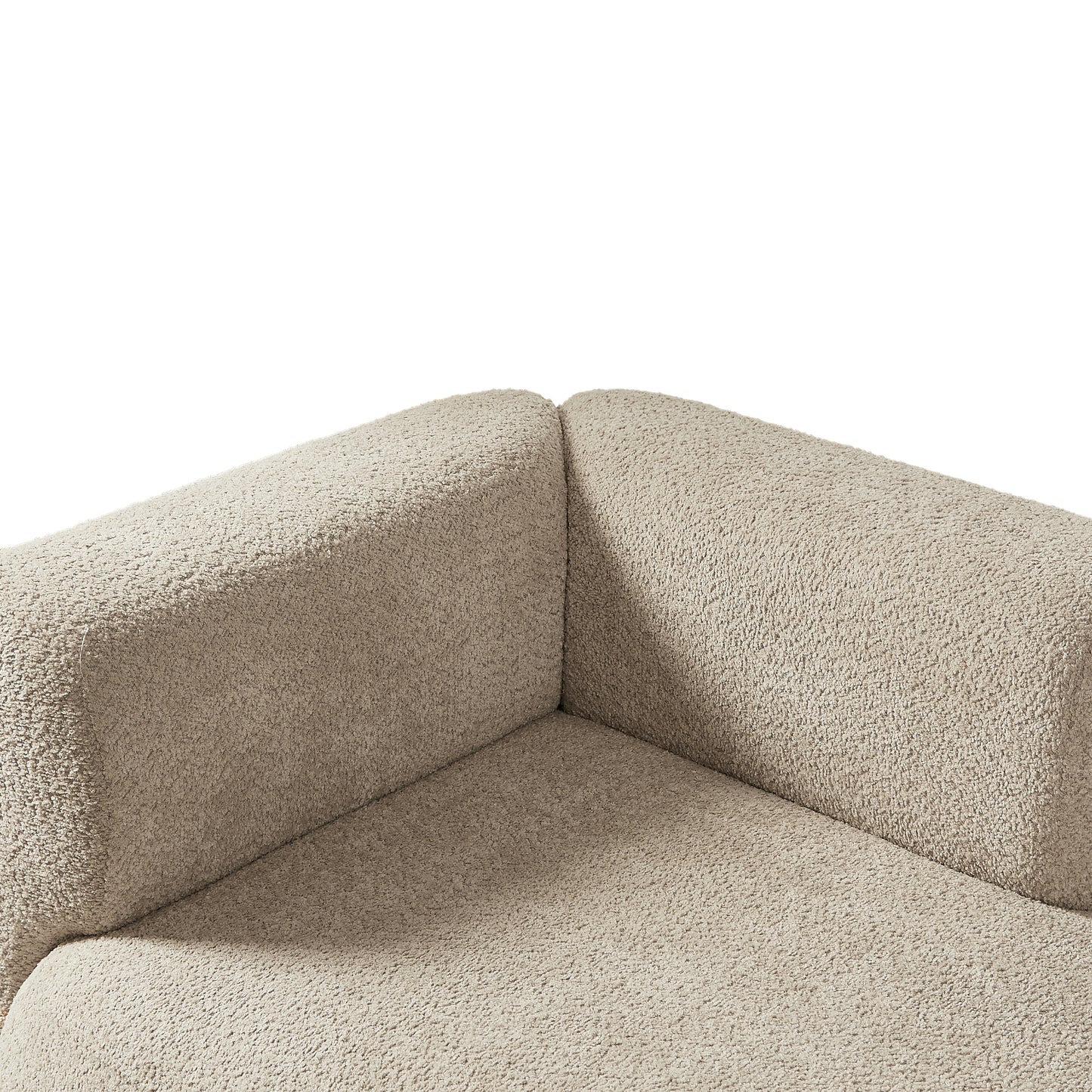 Upholstered Chaise Lounge - Camel - detail view 4