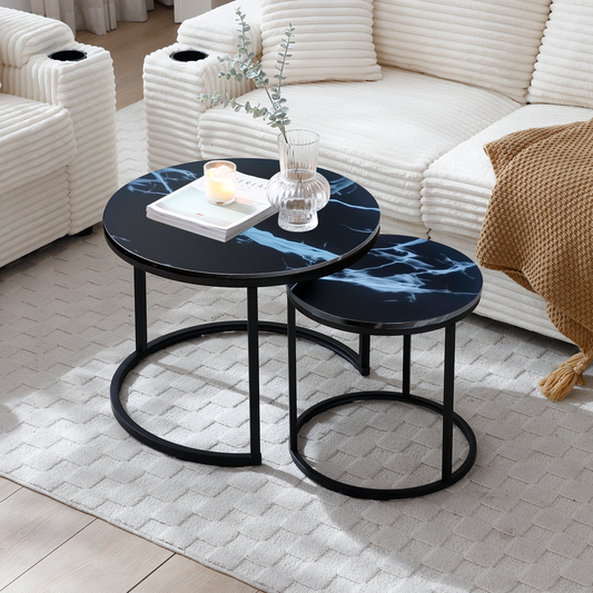 Black Nesting Tables with Black Legs - primary color shot