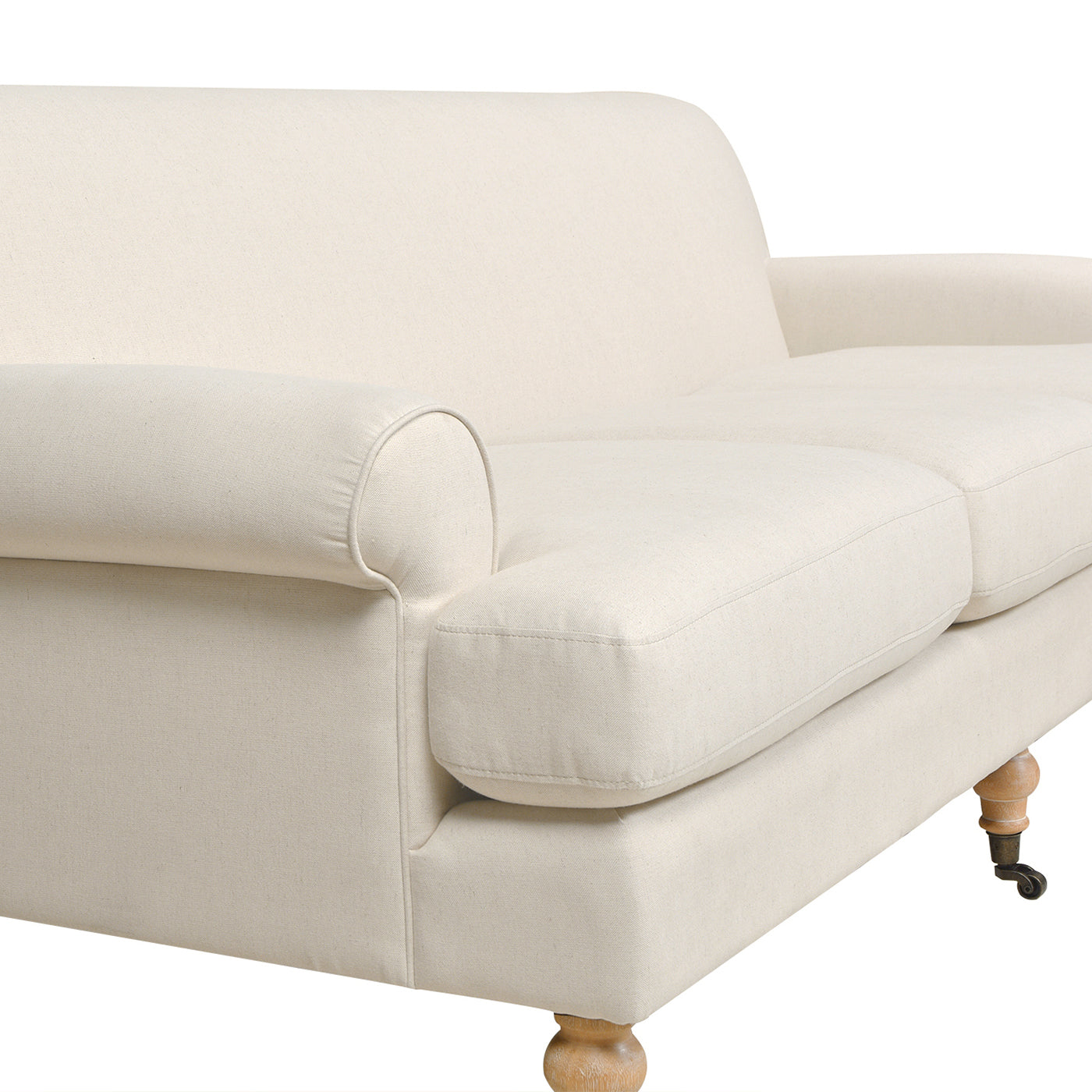 Alana 88' L-Shape Reversible Sectional Sofa, Light Beige Linen - detail view 6