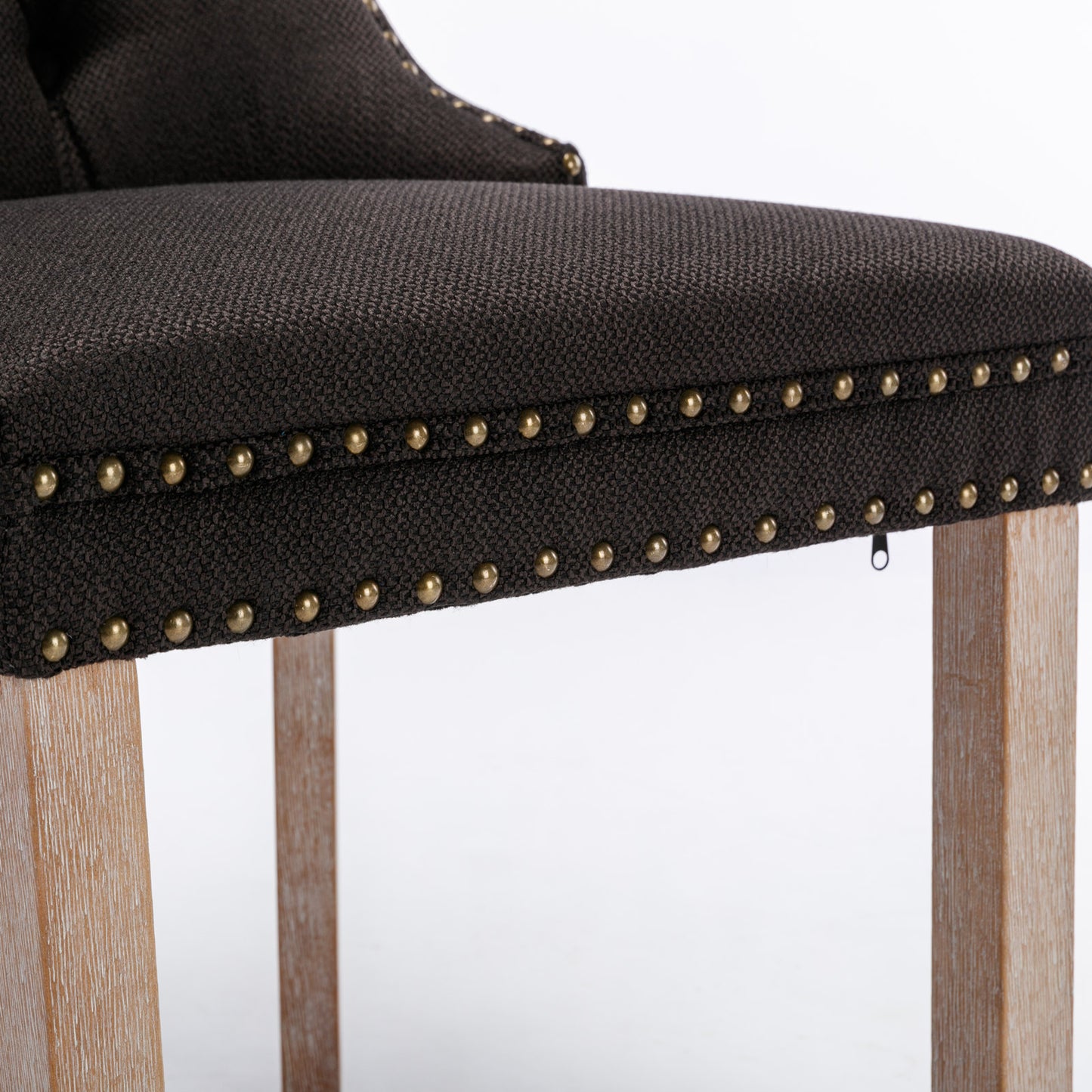 Niki Modern Velvet Side Chair with Nailhead Trim Set of 2 Black