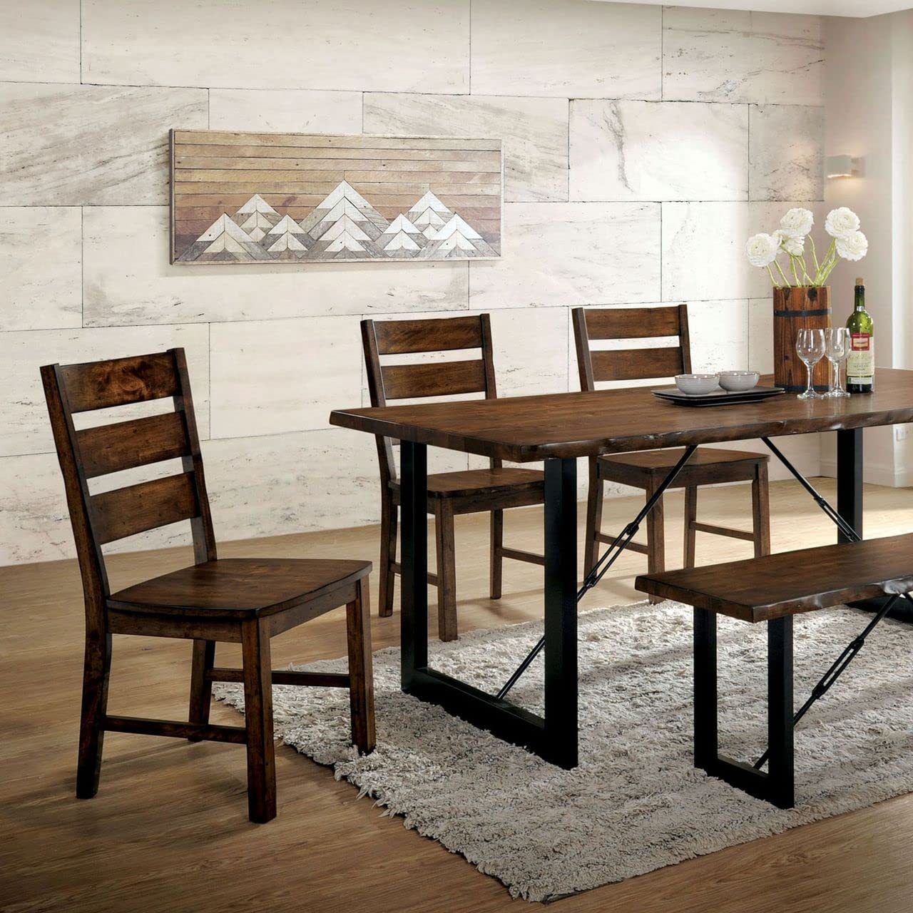 Parker Solid Wood Dining Side Chair Set of 2 , Walnut